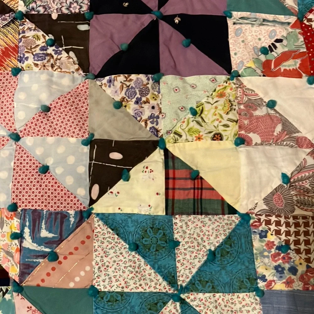 Vintage‎ Handcrafted Windmill Patchwork Quilt